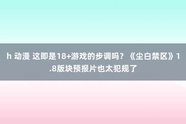 h 动漫 这即是18+游戏的步调吗？《尘白禁区》1.8版块预报片也太犯规了