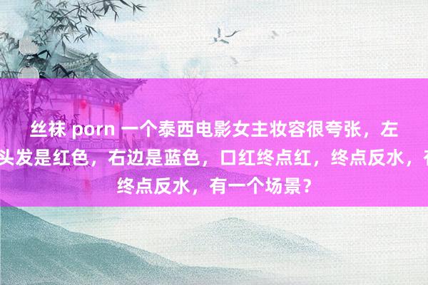 丝袜 porn 一个泰西电影女主妆容很夸张，左半边脸包括头发是红色，右边是蓝色，口红终点红，终点反水，有一个场景？